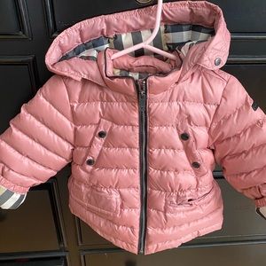 Burberry girls puffer jacket